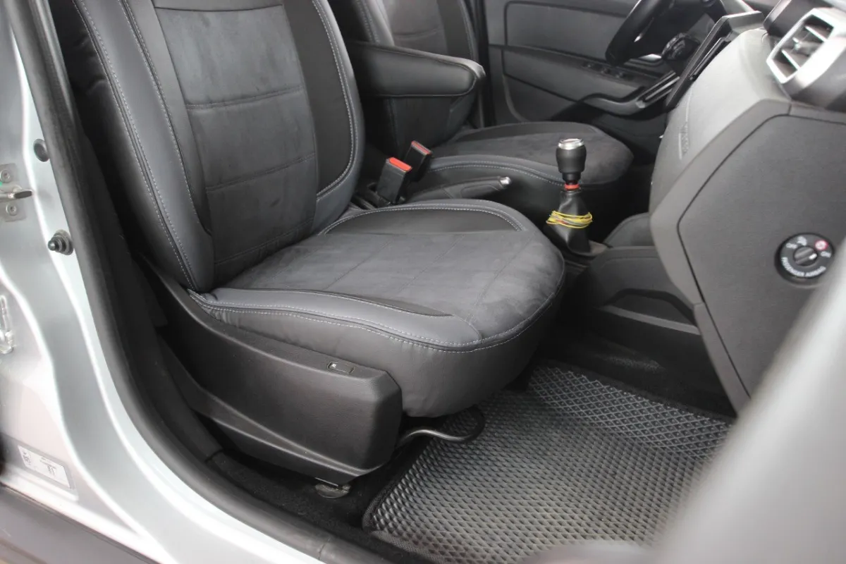 Авточохли для Renault Duster II з екошкіри та штучної замші